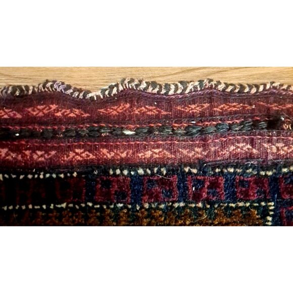 Antique Baluchi Saddle Bag Handmade Afghan Middle East Tribal Abstract 18x18 - Picture 3 of 6